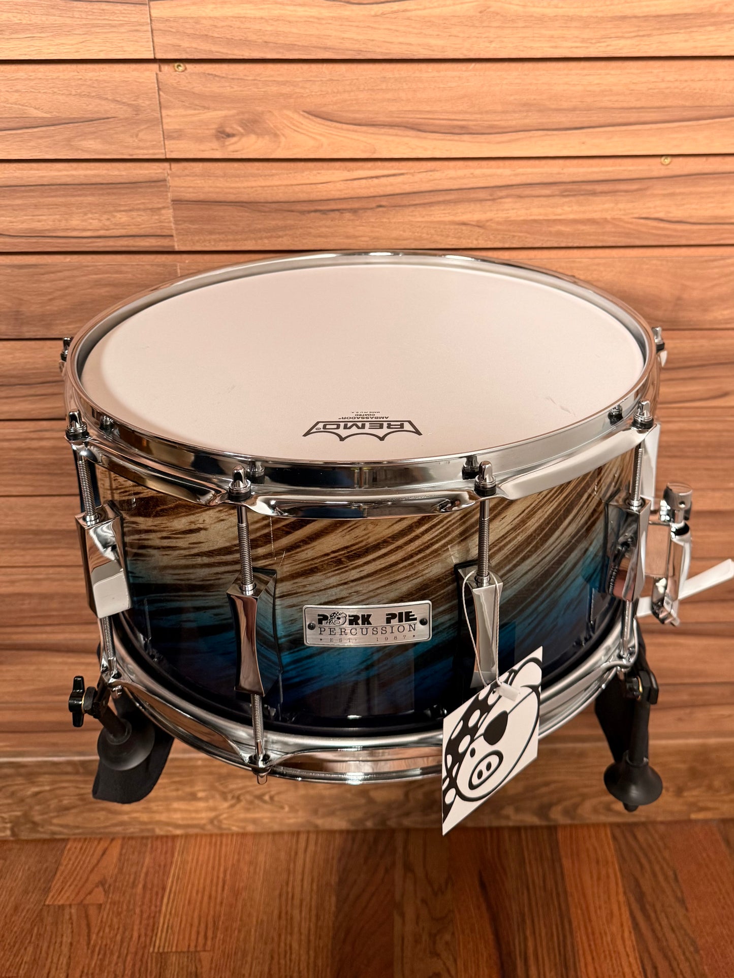 Pork Pie Birch Snare Drum - Blue Fade Dip 7x14 (NEW)