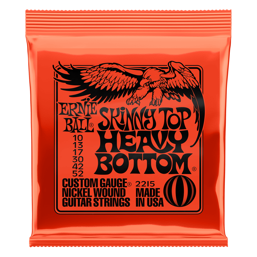 Ernie Ball SKINNY TOP HEAVY BOTTOM SLINKY NICKEL WOUND ELECTRIC GUITAR STRINGS - (2215) 10-52