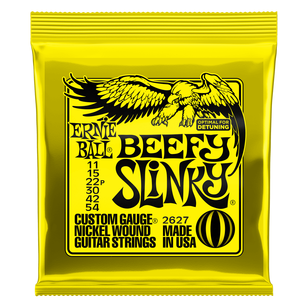 Ernie Ball BEEFY SLINKY NICKEL WOUND ELECTRIC GUITAR STRINGS - (2627) 11-54
