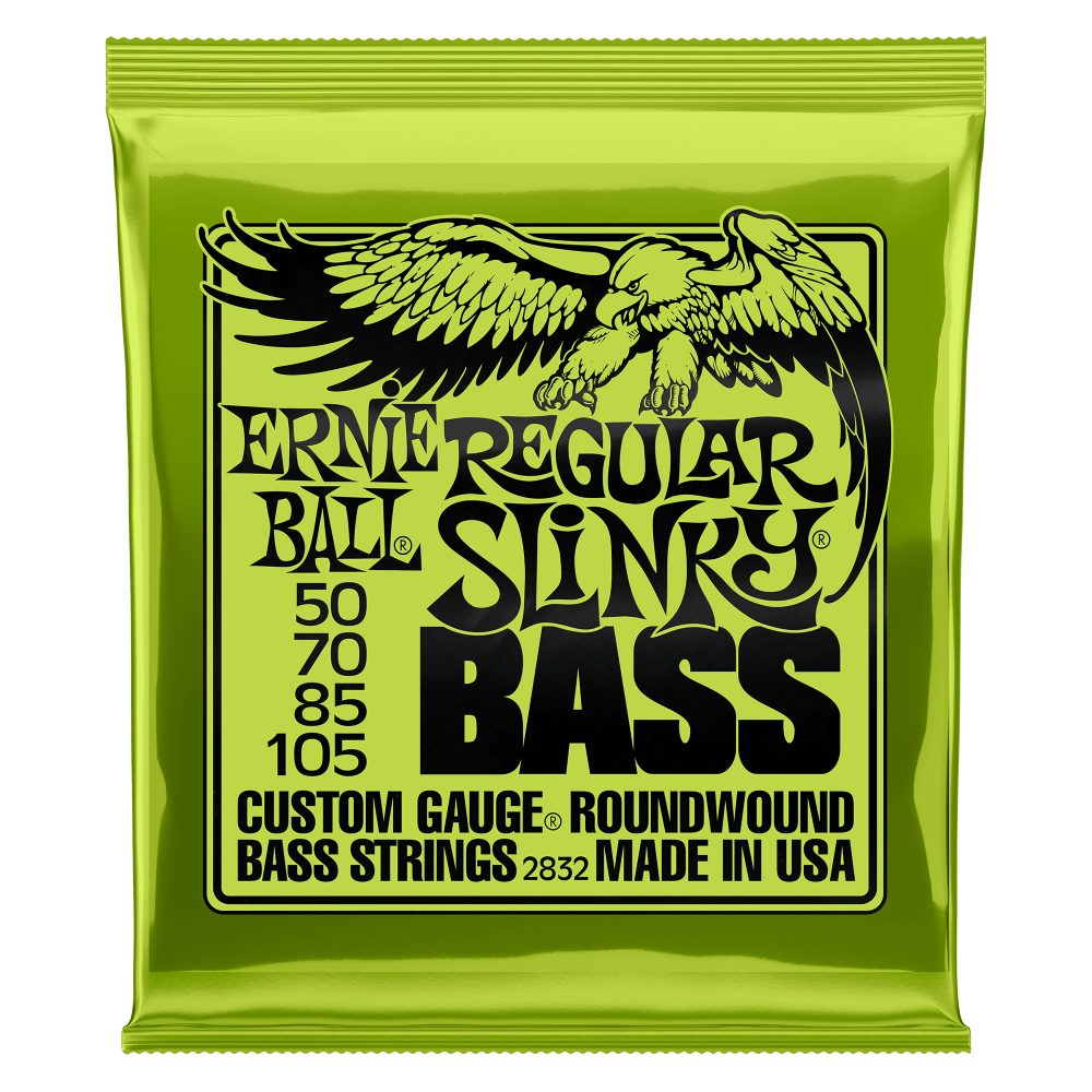 Ernie Ball REGULAR SLINKY NICKEL WOUND ELECTRIC BASS STRINGS - (2832) 50-105