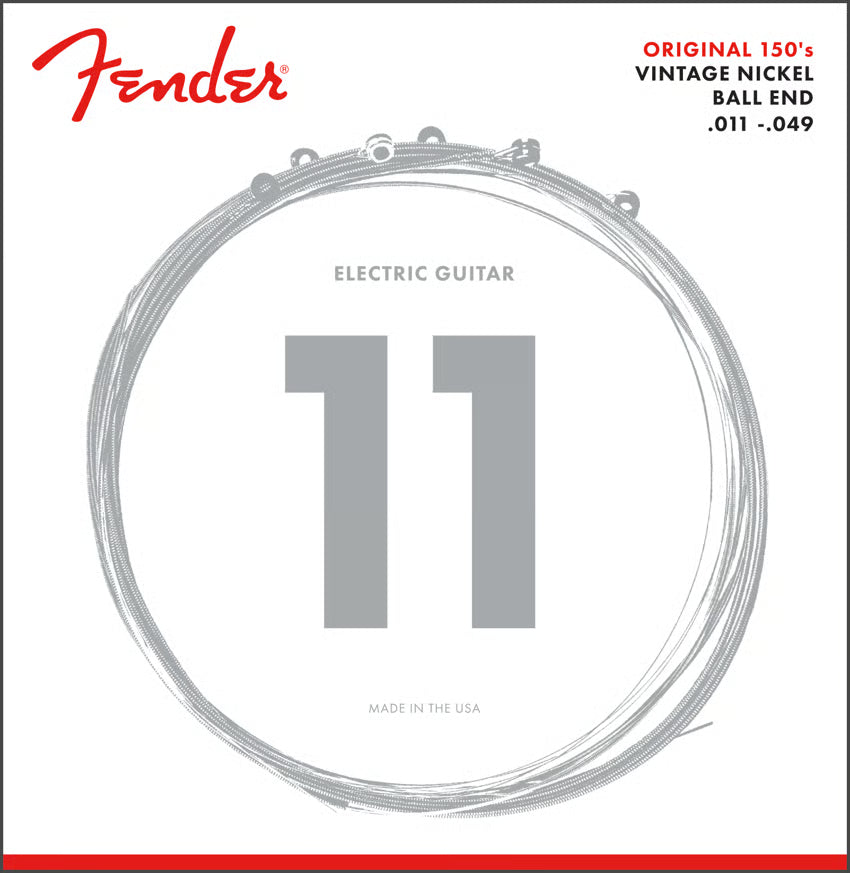 Fender Original 150's Pure Nickel Wound Electric Guitar Strings - (150M) .011-.049