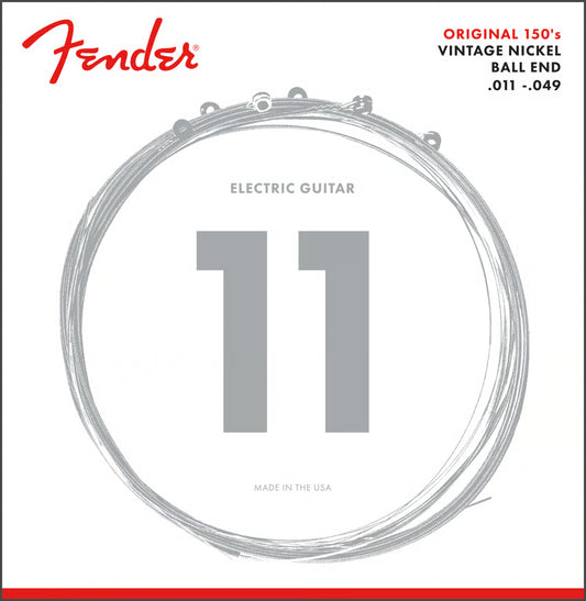 Fender Original 150's Pure Nickel Wound Electric Guitar Strings - (150M) .011-.049