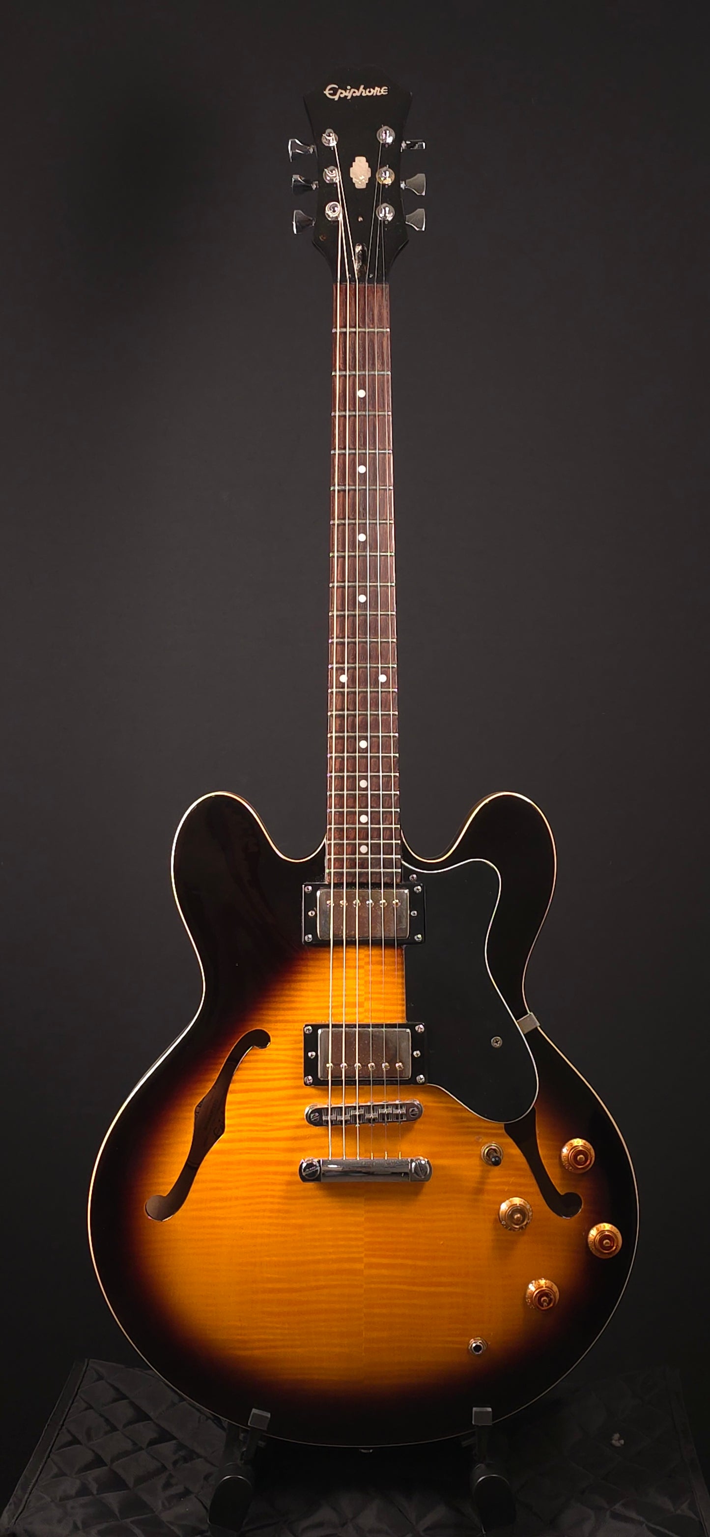 Epiphone Dot Deluxe - Brown Sunburst, Plus Top