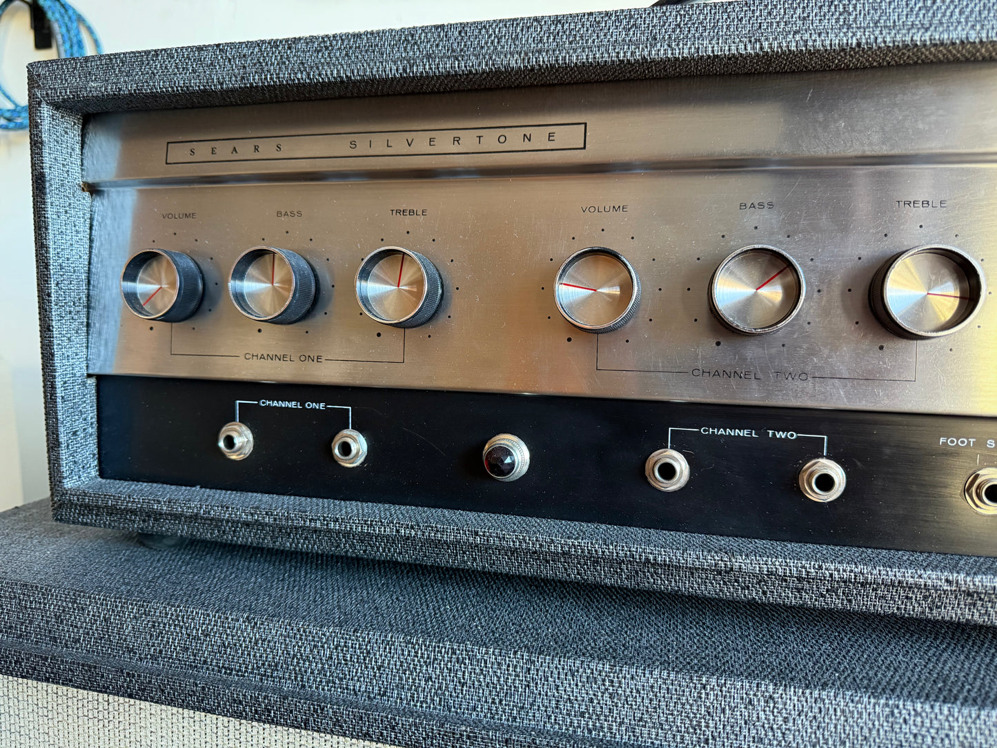 1965 Silvertone Model 1484 Twin Twelve 60-Watt 2x12 Piggyback - Collector Grade