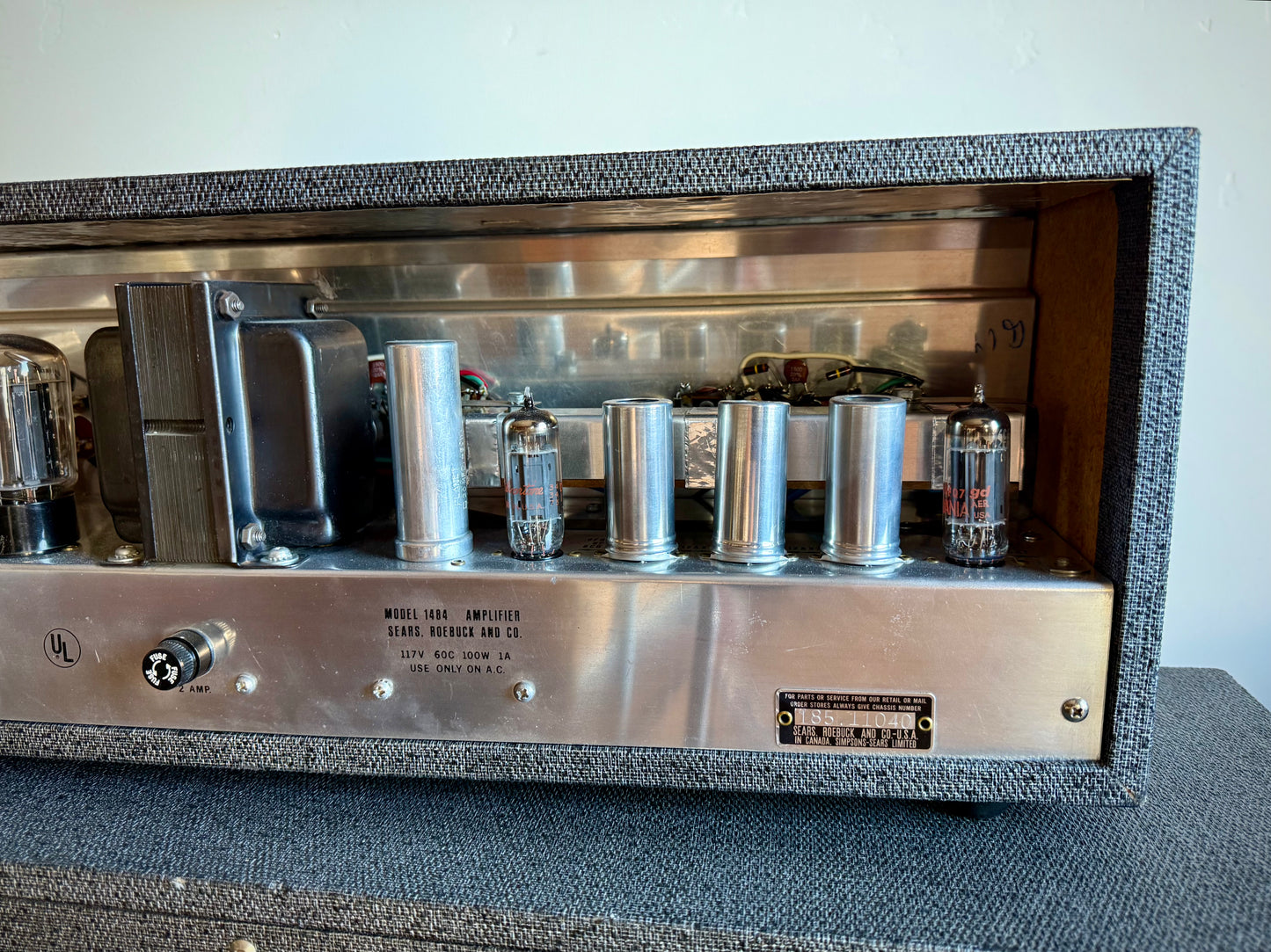 1965 Silvertone Model 1484 Twin Twelve 60-Watt 2x12 Piggyback - Collector Grade