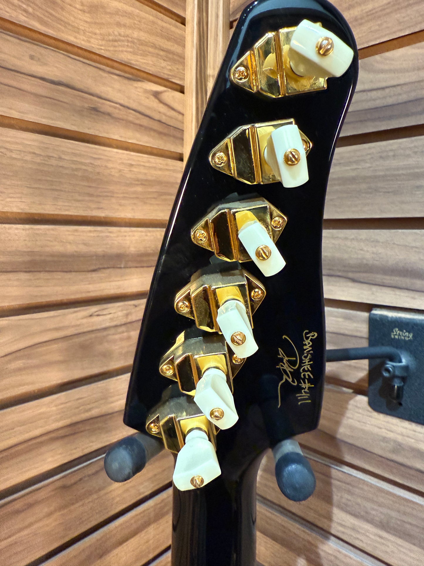 Kauer Guitars Banshee Standard w/3 Slider Switches - Black / Gold Sparkle