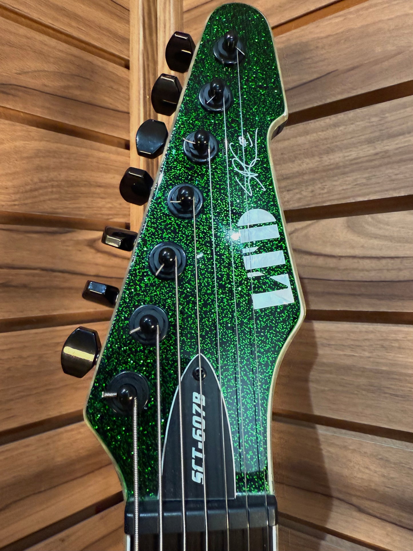 ESP LTD SCT-607B Stephen Carpenter Signature 7-String Baritone - Green Sparkle