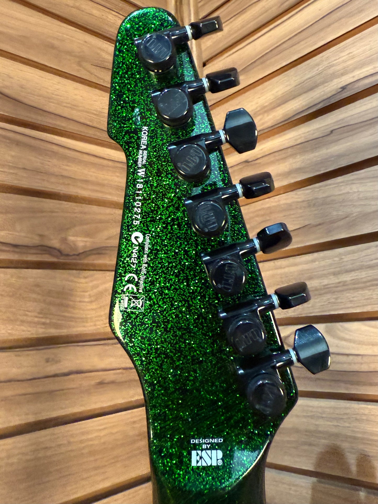 ESP LTD SCT-607B Stephen Carpenter Signature 7-String Baritone - Green Sparkle