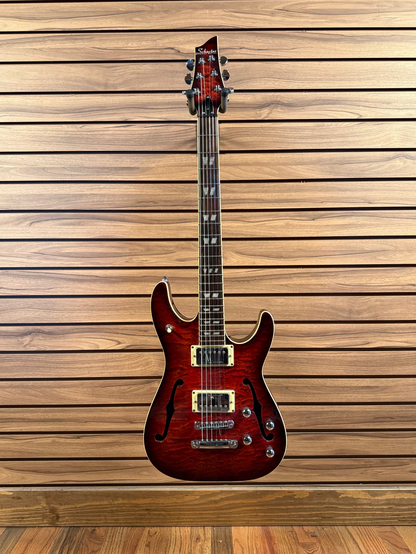 Schecter C1 E/A Semi-Hollow - Dark Vintage Sunburst (USED)