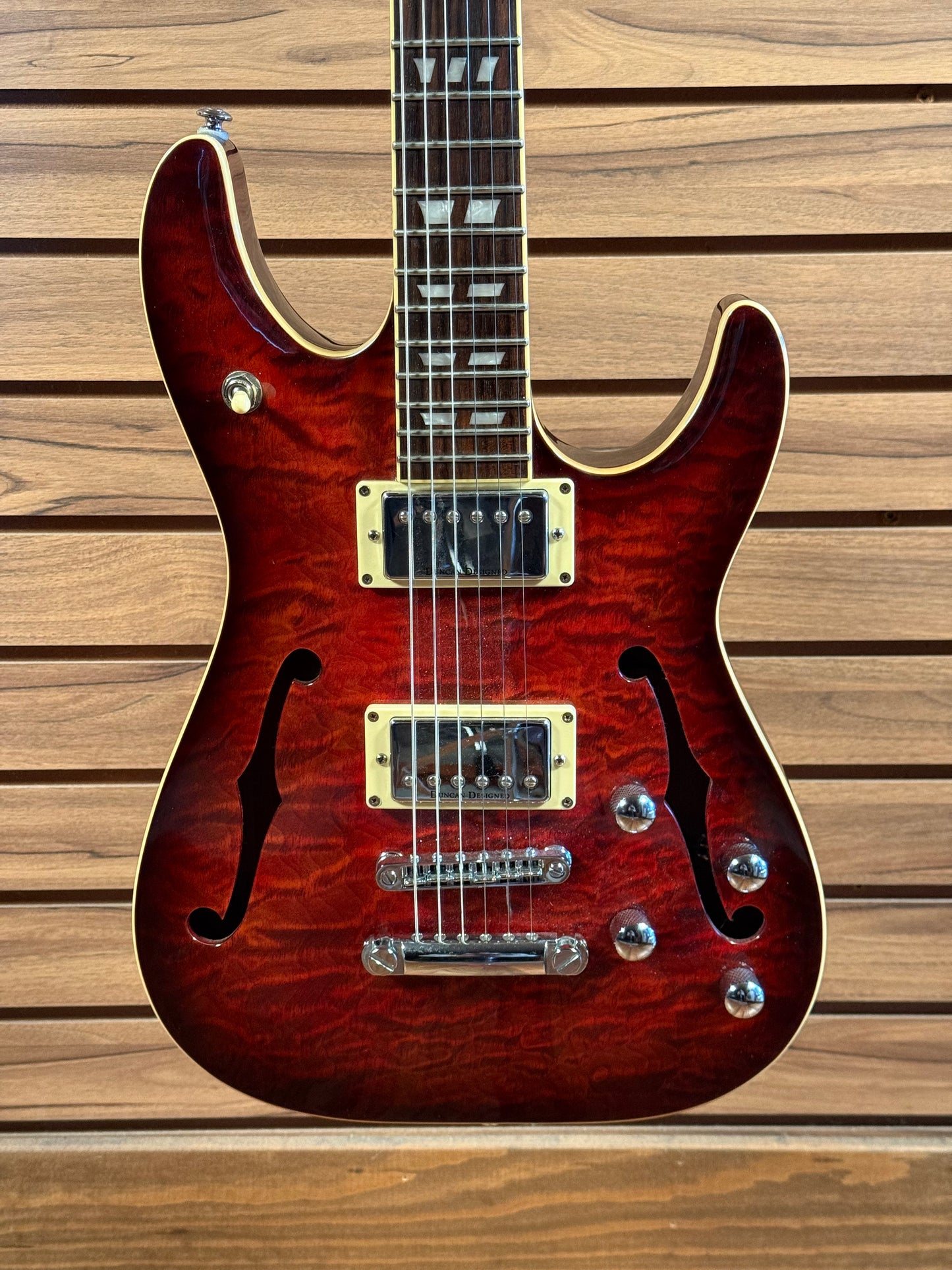 Schecter C1 E/A Semi-Hollow - Dark Vintage Sunburst (USED)