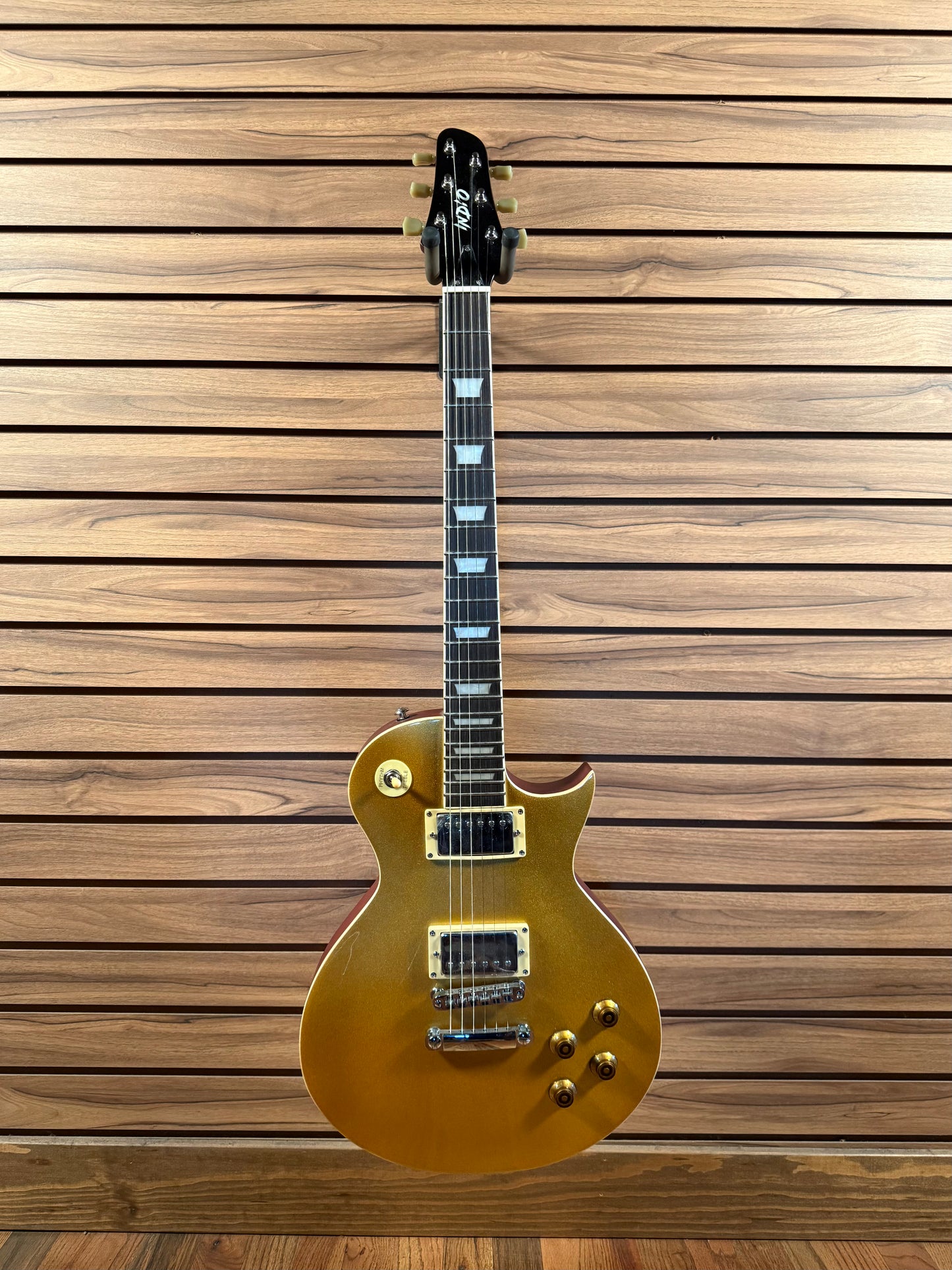 Indio (by MonoPrice) 66SB DLX Plus Mahogany Electric Guitar - Gold Top (USED)