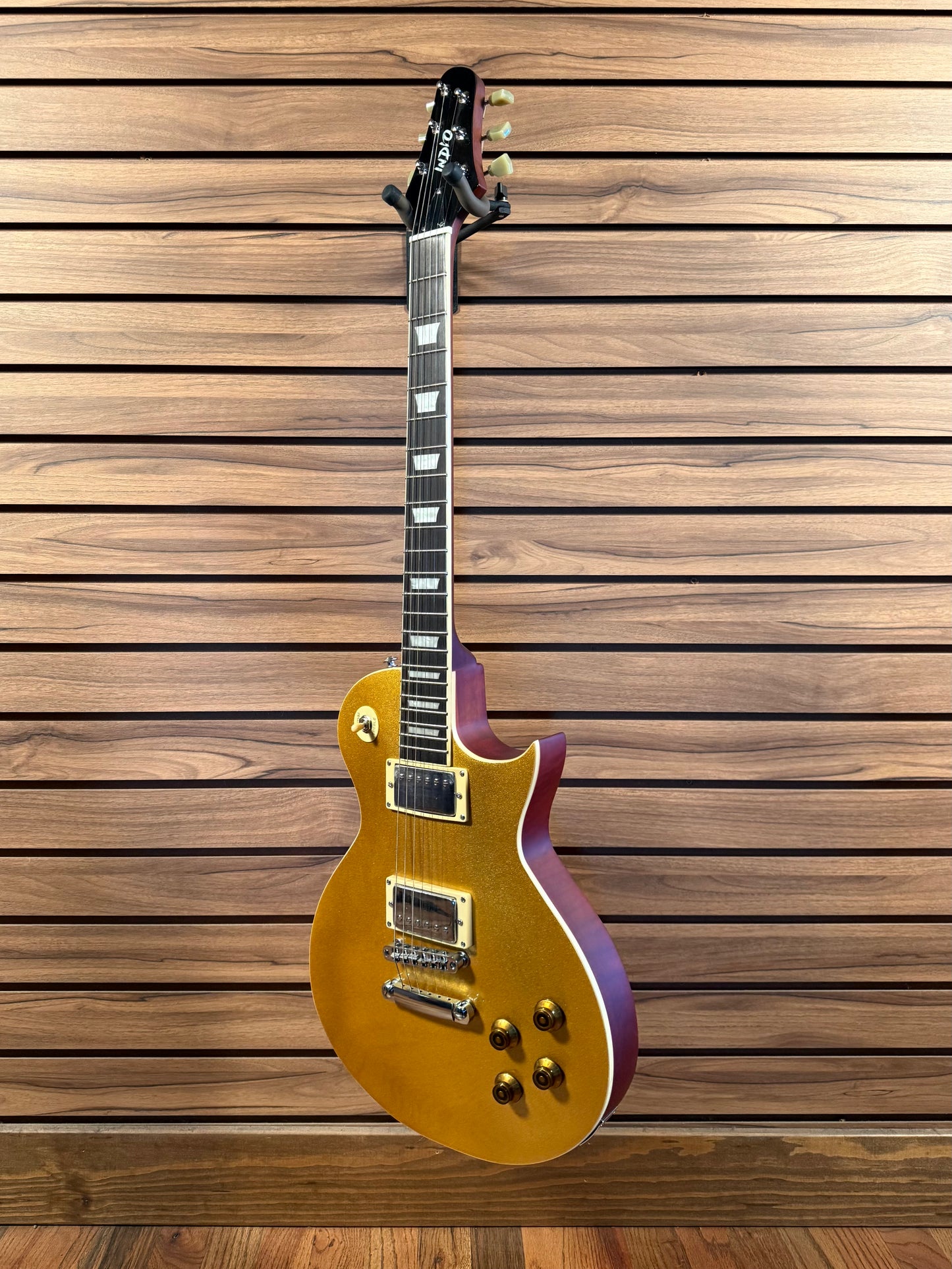 Indio (by MonoPrice) 66SB DLX Plus Mahogany Electric Guitar - Gold Top (USED)