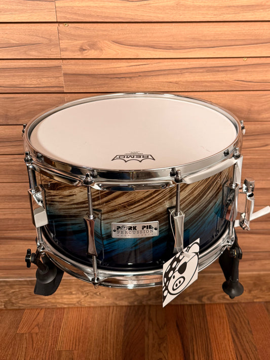 Pork Pie Birch Snare Drum - Blue Fade Dip 7x14  (NEW)