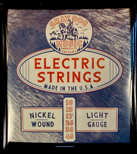 Gray Dog Music Electric Nickel Wound Guitar Strings - Light Gauge 10-46