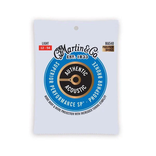 Martin Authentic Acoustic SP® Guitar Strings Phosphor Bronze - (MA540) Light 12-54
