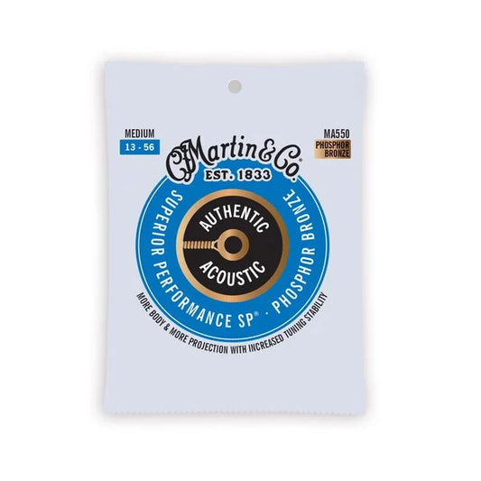 Martin Authentic Acoustic SP® Guitar Strings Phosphor Bronze - (MA550) Medium 13-56