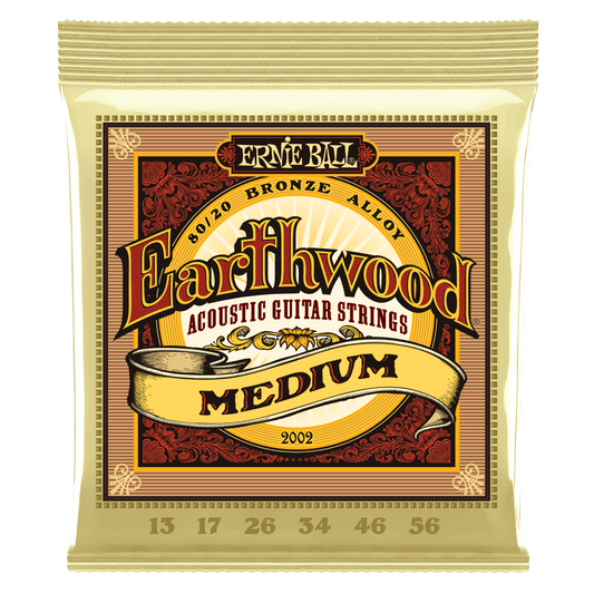 Ernie Ball EARTHWOOD 80/20 BRONZE ACOUSTIC GUITAR STRINGS - (2002) Medium 13-56