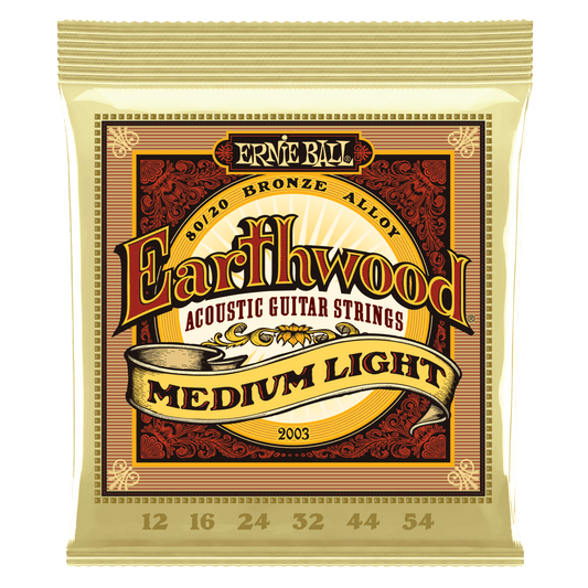 Ernie Ball EARTHWOOD 80/20 BRONZE ACOUSTIC GUITAR STRINGS - (2003) Medium Light 12-54