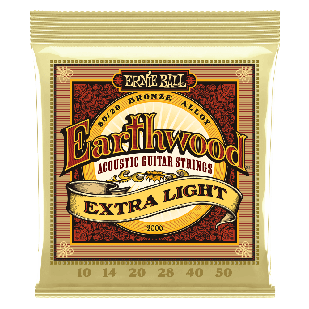 Ernie Ball EARTHWOOD 80/20 BRONZE ACOUSTIC GUITAR STRINGS - (2006) Extra Light 10-50