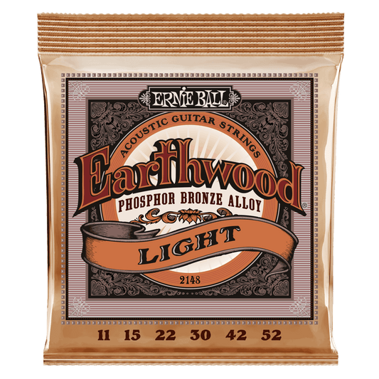 Ernie Ball EARTHWOOD PHOSPHOR BRONZE ACOUSTIC GUITAR STRINGS - (2148) Light 11-52