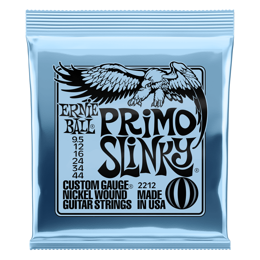 Ernie Ball PRIMO SLINKY NICKEL WOUND ELECTRIC GUITAR STRINGS - (2212) 9.5-44