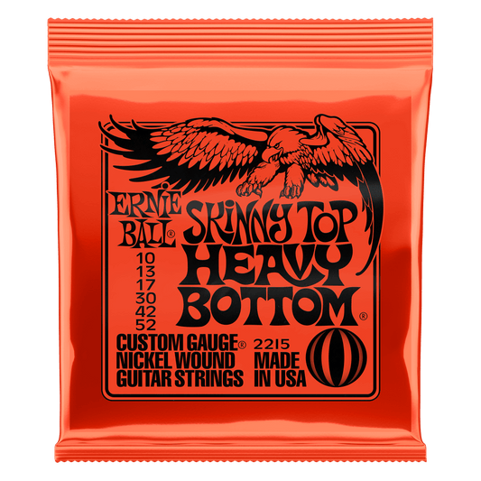 Ernie Ball SKINNY TOP HEAVY BOTTOM SLINKY NICKEL WOUND ELECTRIC GUITAR STRINGS - (2215) 10-52