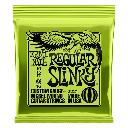 Ernie Ball REGULAR SLINKY NICKEL WOUND ELECTRIC GUITAR STRINGS - (2221) 10-46
