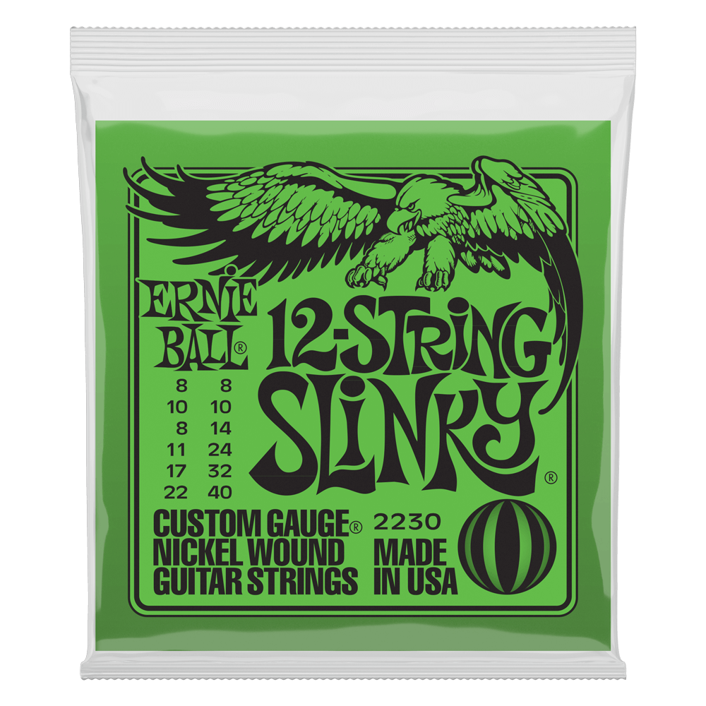 Ernie Ball SLINKY NICKEL WOUND 12-STRING ELECTRIC GUITAR STRINGS -(2230) 8-40