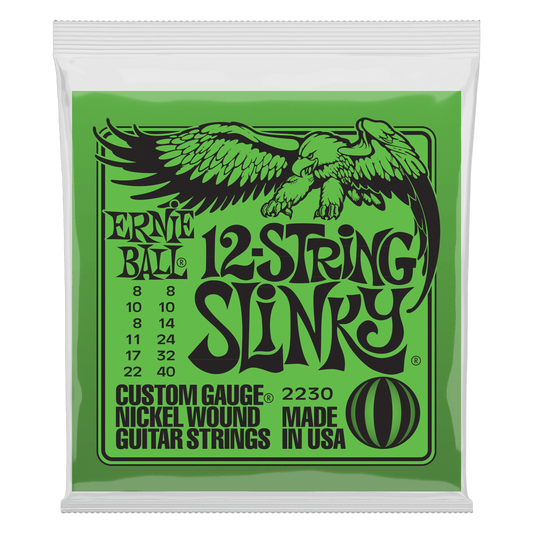 Ernie Ball SLINKY NICKEL WOUND 12-STRING ELECTRIC GUITAR STRINGS -(2230) 8-40