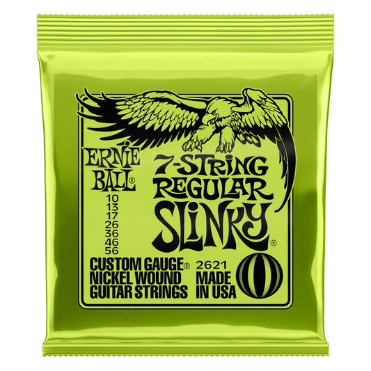 Ernie Ball  REGULAR SLINKY NICKEL WOUND 7-STRING ELECTRIC GUITAR STRINGS - (2621) 10-56