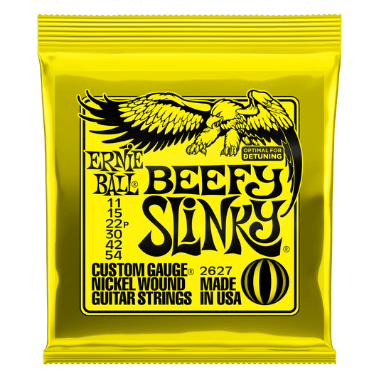 Ernie Ball BEEFY SLINKY NICKEL WOUND ELECTRIC GUITAR STRINGS - (2627) 11-54