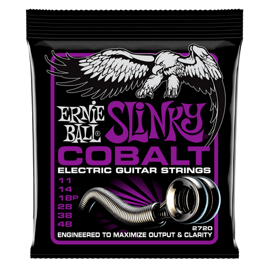 Ernie Ball POWER SLINKY COBALT ELECTRIC GUITAR STRINGS - (2720) 11-48