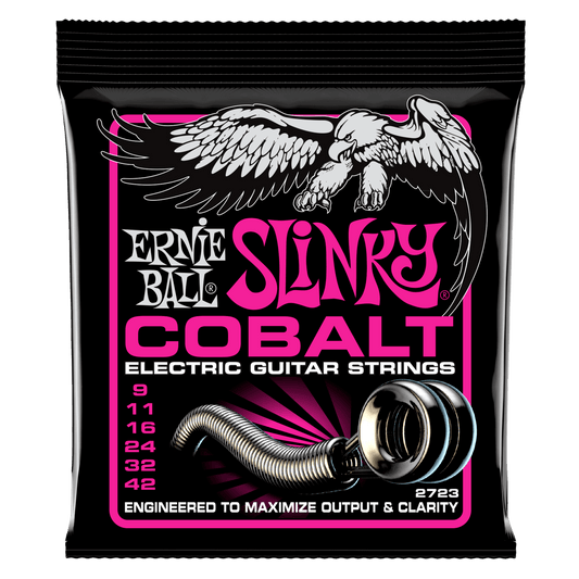 Ernie Ball SUPER SLINKY COBALT ELECTRIC GUITAR STRINGS - (2723) 9-42