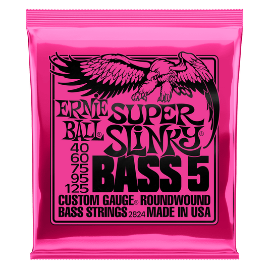 Ernie Ball SUPER SLINKY NICKEL WOUND ELECTRIC BASS 5 STRINGS - (2824) 45-100