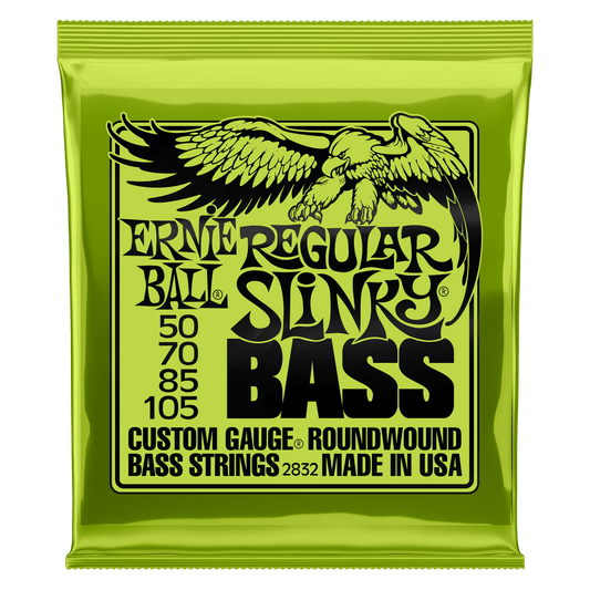 Ernie Ball REGULAR SLINKY NICKEL WOUND ELECTRIC BASS STRINGS - (2832) 50-105