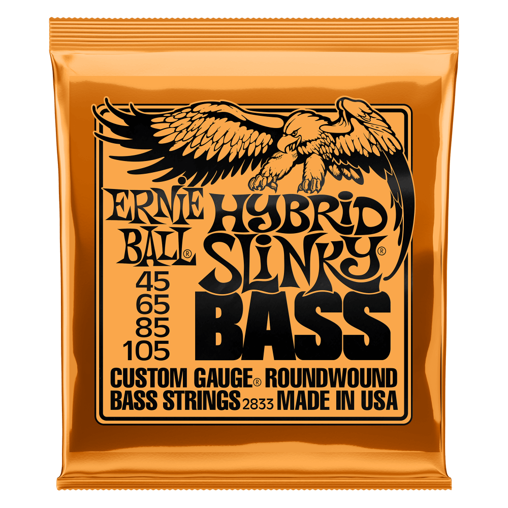 Ernie Ball HYBRID SLINKY NICKEL WOUND ELECTRIC BASS STRINGS - (2833) 45-105