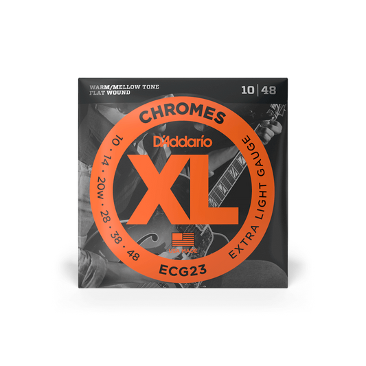 D'Addario ECG23 Chromes Extra Light Electric Guitar Strings - 10-48