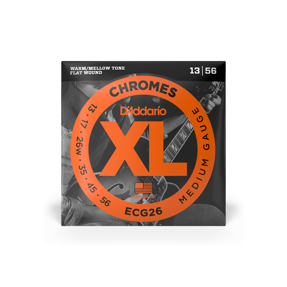 D'Addario ECG26 Chromes Medium Electric Guitar Strings - 13-56
