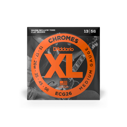 D'Addario ECG26 Chromes Medium Electric Guitar Strings - 13-56