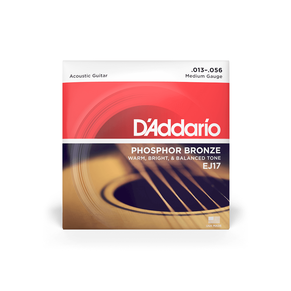 D'Addario EJ17 Phosphor Bronze Acoustic Guitar Strings - Medium 13-56