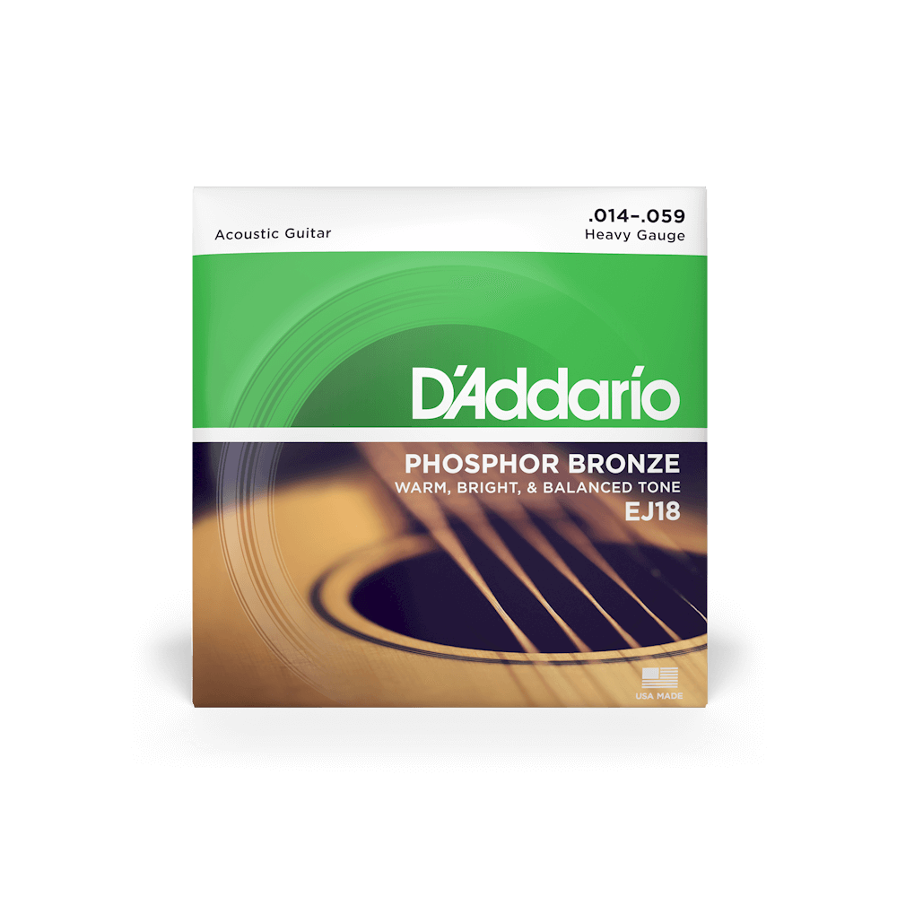D'Addario EJ18 Phosphor Bronze Acoustic Guitar Strings - Heavy 14-59