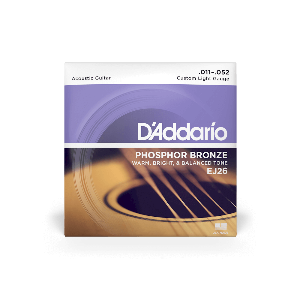 D'Addario EJ26 Phosphor Bronze Acoustic Guitar Strings - Light  11-52