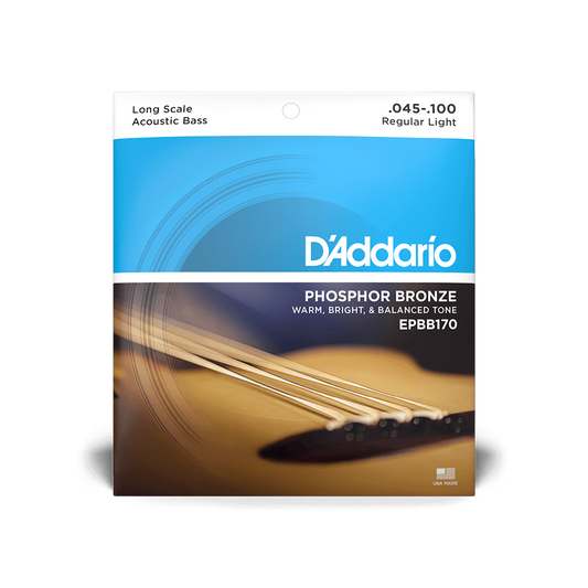 D'Addario EPBB170 Phosphor Bronze Acoustic Bass Strings - 45-100
