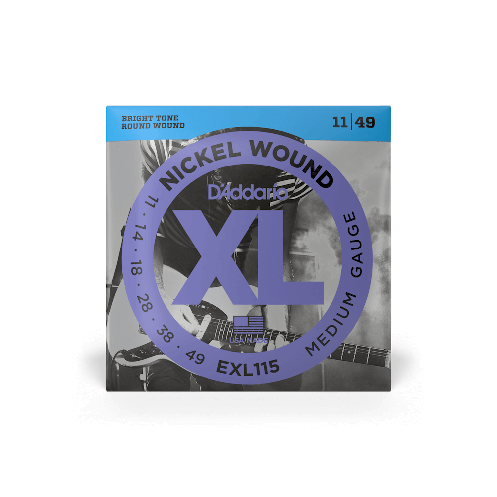 D'Addario EXL115 Nickel Wound Medium Electric Guitar Strings - 11-49