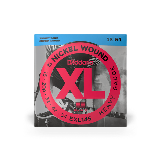 D'Addario EXL145 Nickel Wound Heavy Plain 3rd Electric Guitar Strings - 12-54