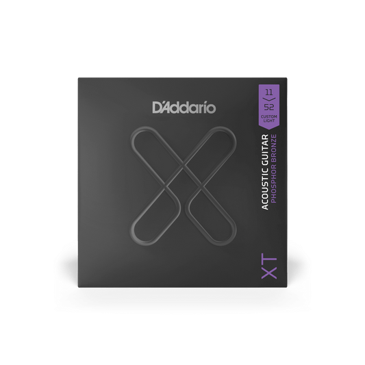 D'Addario XTAPB1152 Phosphor Bronze Custom Coated Acoustic Guitar Strings - Light  11-52